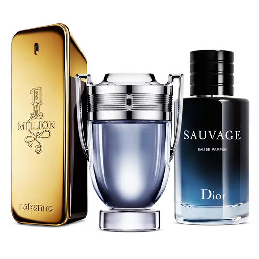 3 Perfume Set: Paco Rabanne 1 Million, Paco Rabanne Invictus & Dior Sauvage