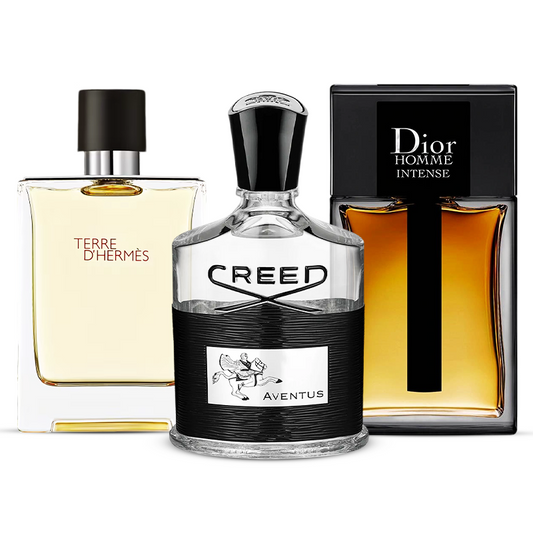 3 Perfume Set: Terre d'Hermès, Creed Aventus & Dior Homme Intense